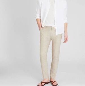 Club Monaco Conor Beige Linen Pants
